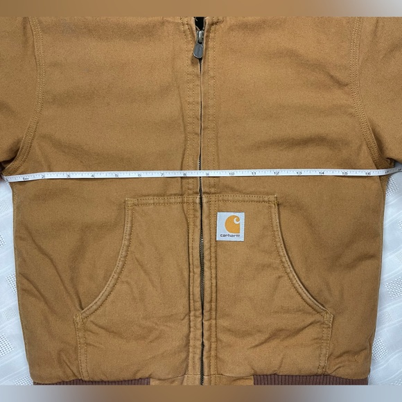 Carhartt Kids Active Jacket Quilted Lined Size 7/8 Brown Chore Jacket - Picture 7 of 13